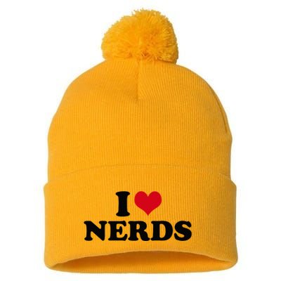Geeky Affection for Nerds Pom Pom 12in Knit Beanie