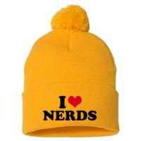 Geeky Affection for Nerds Pom Pom 12in Knit Beanie