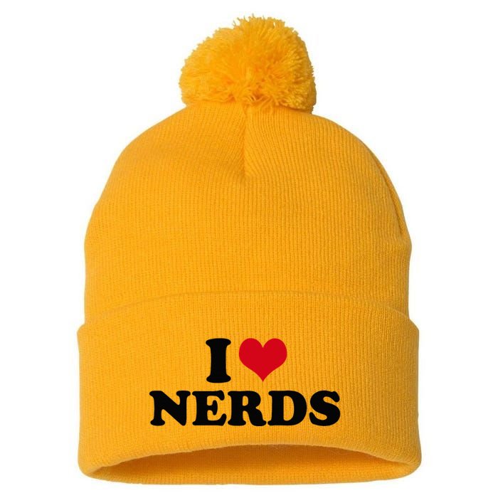 Geeky Affection for Nerds Pom Pom 12in Knit Beanie