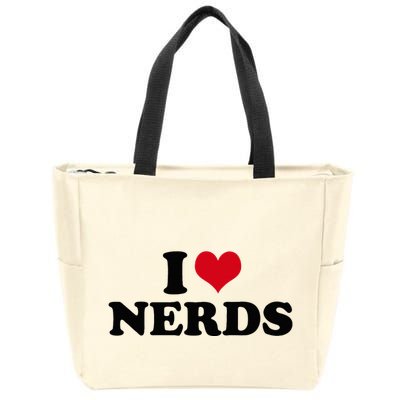 Geeky Affection for Nerds Zip Tote Bag