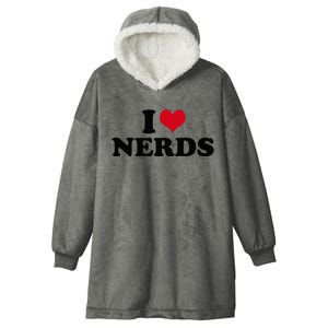 Geeky Affection for Nerds Hooded Wearable Blanket