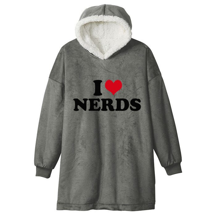 Geeky Affection for Nerds Hooded Wearable Blanket
