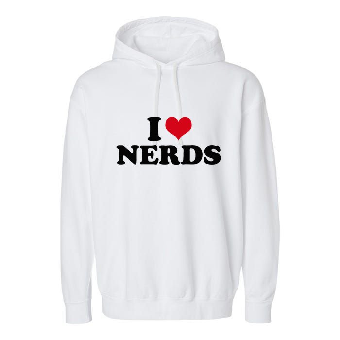 Geeky Affection for Nerds Garment-Dyed Fleece Hoodie