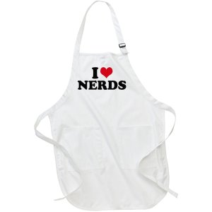 Geeky Affection for Nerds Full-Length Apron With Pockets