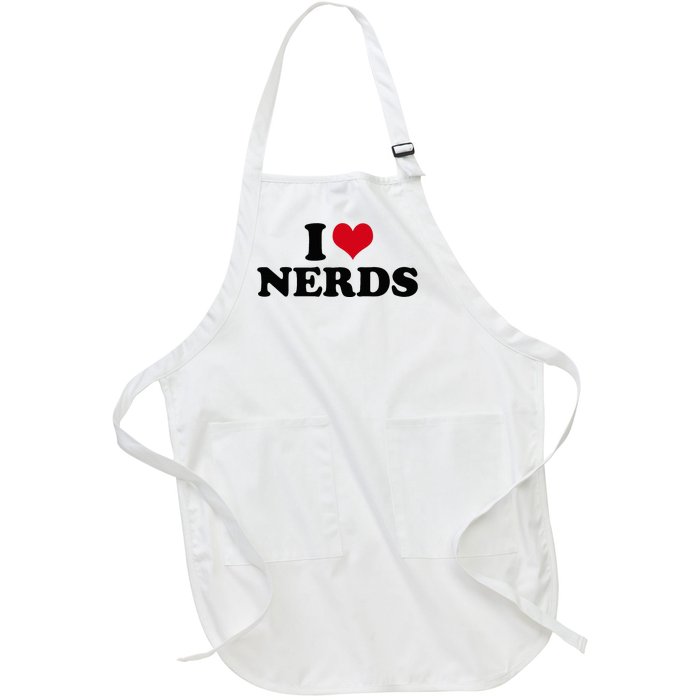 Geeky Affection for Nerds Full-Length Apron With Pockets