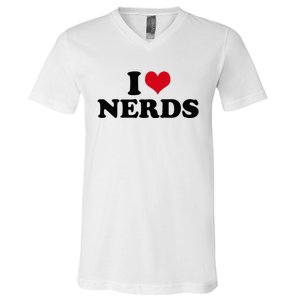 Geeky Affection for Nerds V-Neck T-Shirt