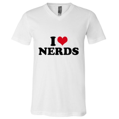 Geeky Affection for Nerds V-Neck T-Shirt