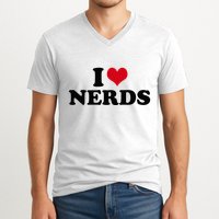 Geeky Affection for Nerds V-Neck T-Shirt