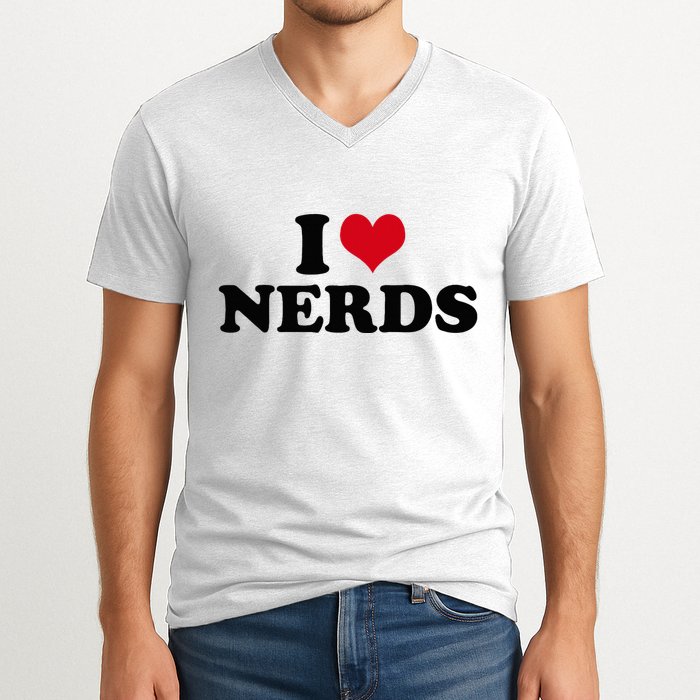 Geeky Affection for Nerds V-Neck T-Shirt