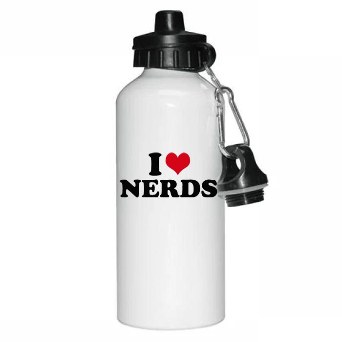 Geeky Affection for Nerds Aluminum Water Bottle