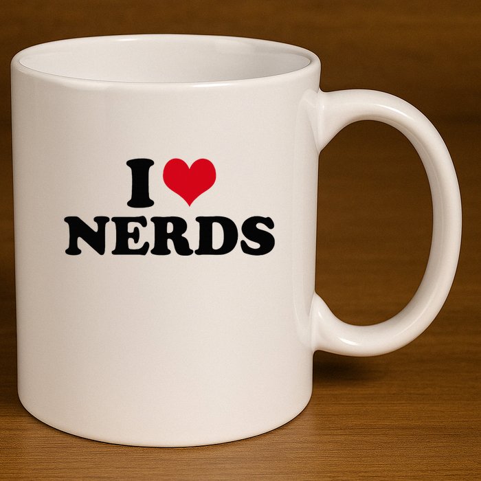 Geeky Affection for Nerds 11oz C Handle Ceramic Mug