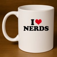 Geeky Affection for Nerds 11oz C Handle Ceramic Mug