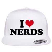 Geeky Affection for Nerds Flat Bill Trucker Hat