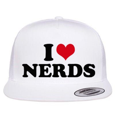 Geeky Affection for Nerds Flat Bill Trucker Hat