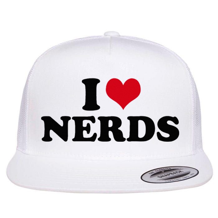 Geeky Affection for Nerds Flat Bill Trucker Hat