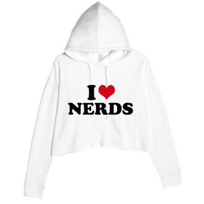 Geeky Affection for Nerds Crop Fleece Hoodie