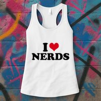 Geeky Affection for Nerds Womens Tank Top