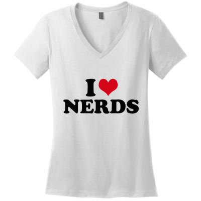 Geeky Affection for Nerds Women's V-Neck T-Shirt