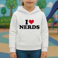 Geeky Affection for Nerds Kids Hoodie