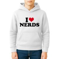Geeky Affection for Nerds Kids Hoodie