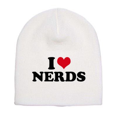 Geeky Affection for Nerds Short Acrylic Beanie