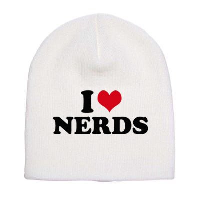 Geeky Affection for Nerds Short Acrylic Beanie