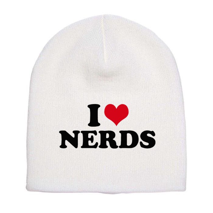 Geeky Affection for Nerds Short Acrylic Beanie
