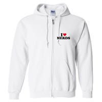 Geeky Affection for Nerds Full Zip Hoodie