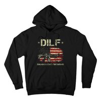 Gun American Flag Dilf Damn I Love Firearms Hoodie