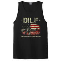 Gun American Flag Dilf Damn I Love Firearms PosiCharge Competitor Tank