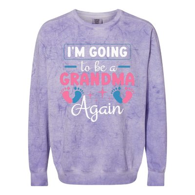 Grandmother Again For Nana Im Going To Be A Grandma Again Colorblast Crewneck Sweatshirt