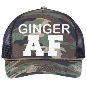 Ginger AF Funny Redhead Saint Patrick's Day Gift Retro Rope Trucker Hat Cap