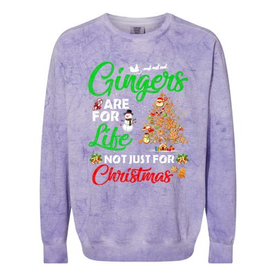 Gingers Are For Life Not Just For Christmas Xmas Tree Pajama Funny Gift Colorblast Crewneck Sweatshirt