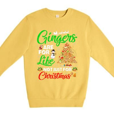 Gingers Are For Life Not Just For Christmas Xmas Tree Pajama Funny Gift Premium Crewneck Sweatshirt