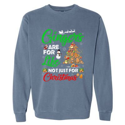 Gingers Are For Life Not Just For Christmas Xmas Tree Pajama Funny Gift Garment-Dyed Sweatshirt