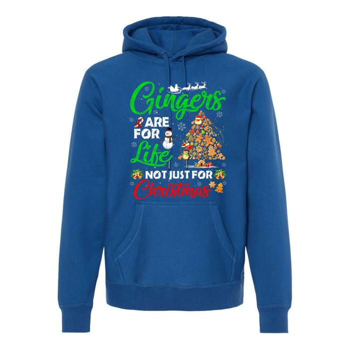 Gingers Are For Life Not Just For Christmas Xmas Tree Pajama Funny Gift Premium Hoodie