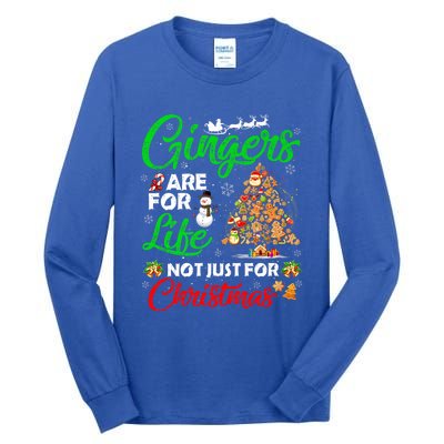 Gingers Are For Life Not Just For Christmas Xmas Tree Pajama Funny Gift Tall Long Sleeve T-Shirt