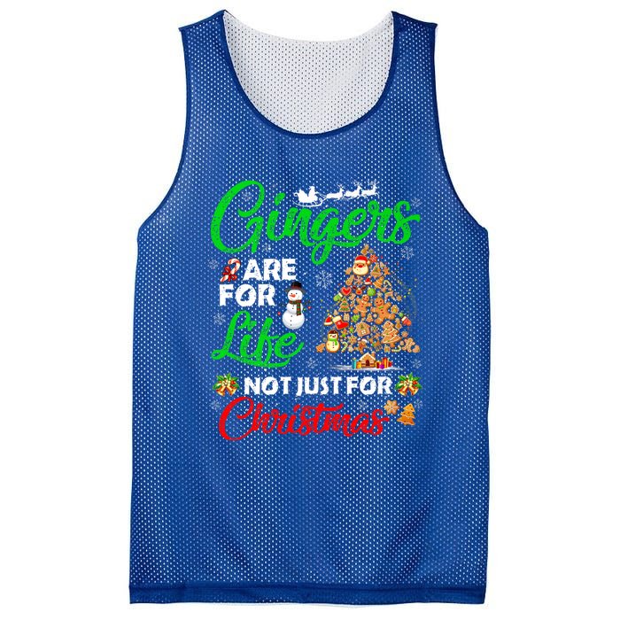 Gingers Are For Life Not Just For Christmas Xmas Tree Pajama Funny Gift Mesh Reversible Basketball Jersey Tank