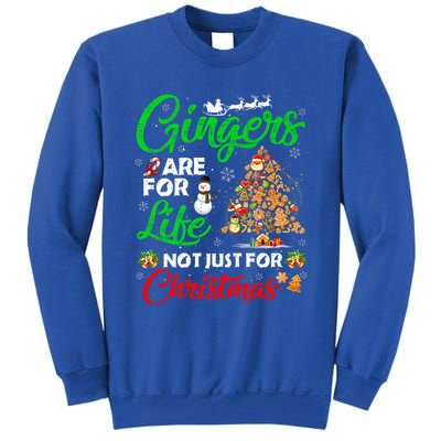 Gingers Are For Life Not Just For Christmas Xmas Tree Pajama Funny Gift Tall Sweatshirt