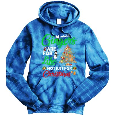 Gingers Are For Life Not Just For Christmas Xmas Tree Pajama Funny Gift Tie Dye Hoodie