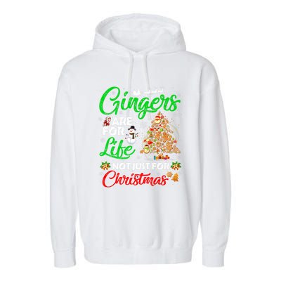 Gingers Are For Life Not Just For Christmas Xmas Tree Pajama Funny Gift Garment-Dyed Fleece Hoodie