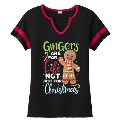 Gingers Are For Life Not Just Christmas Pajama UGLY Gifts Ladies Halftime Notch Neck Tee