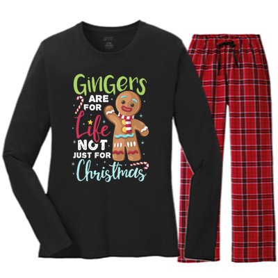 Gingers Are For Life Not Just Christmas Pajama UGLY Gifts Women's Long Sleeve Flannel Pajama Set 