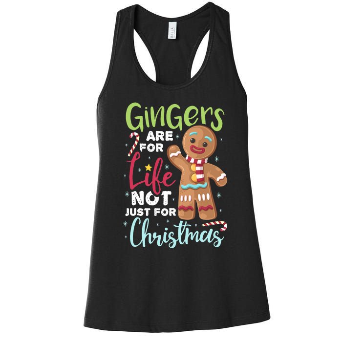 Gingers Are For Life Not Just Christmas Pajama UGLY Gifts Women's Racerback Tank