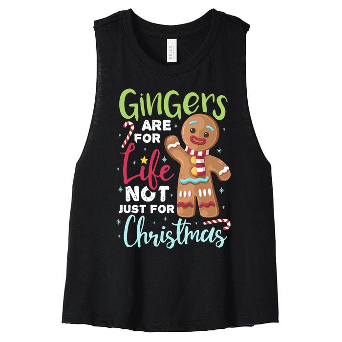 Gingers Are For Life Not Just Christmas Pajama UGLY Gifts Women's Racerback Cropped Tank