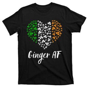 Ginger AF Funny Redhead Irish St Patrick's Day Drinking T-Shirt