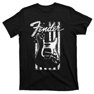 Guitar American Flag Backdrop T-Shirt