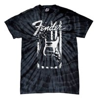 Guitar American Flag Backdrop Tie-Dye T-Shirt