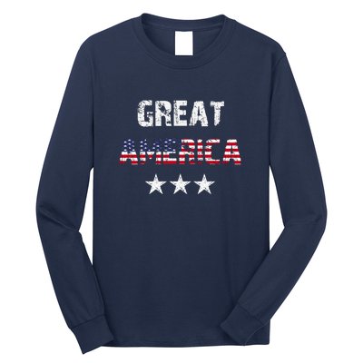 Great America | Flag America Vote Usa Long Sleeve Shirt