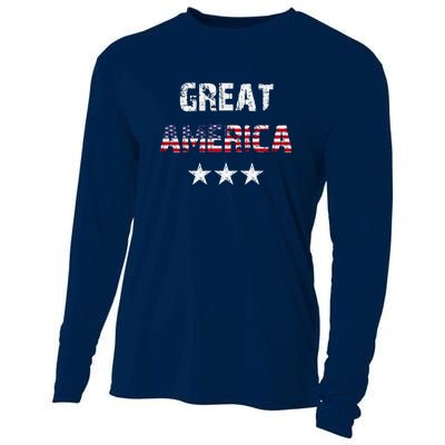 Great America | Flag America Vote Usa Cooling Performance Long Sleeve Crew